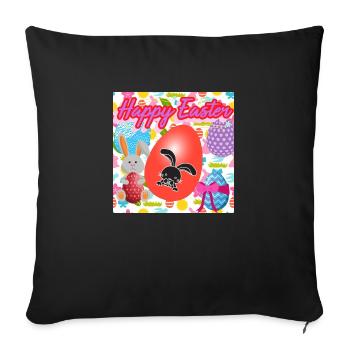 Joyeux Noël, Noël - Housse de coussin décorative 45 x 45 cm - noir - Devant