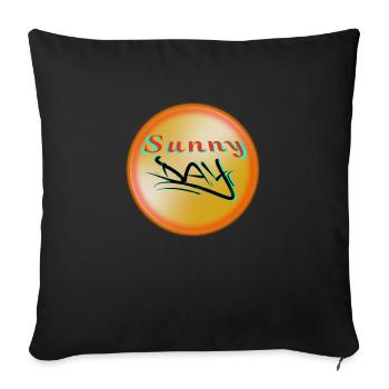 Sunny Day - Sofa pillowcase 17,3'' x 17,3'' (45 x 45 cm) - black - Front