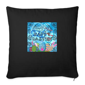 Joyeux Noël, Noël - Housse de coussin décorative 45 x 45 cm - noir - Devant