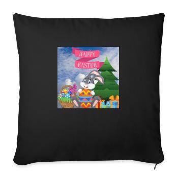 Joyeux Noël, Noël - Housse de coussin décorative 45 x 45 cm - noir - Devant
