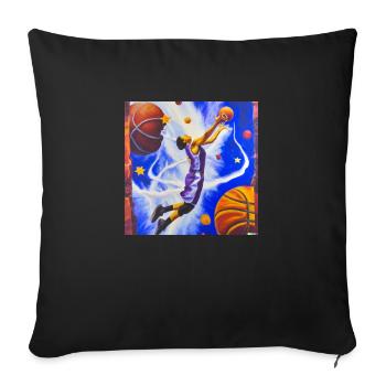 Basketball Player Dunk - Sofa pillowcase 17,3'' x 17,3'' (45 x 45 cm) - black - Front