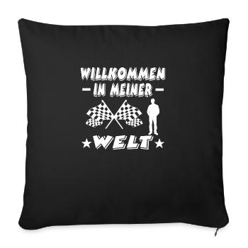 Auto - Sofakissenbezug 45 x 45 cm - Schwarz - Vorne