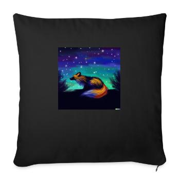 Dreamy Foxy - Sofa pillowcase 17,3'' x 17,3'' (45 x 45 cm) - black - Front
