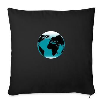 The Planet Earth - Sofa pillowcase 17,3'' x 17,3'' (45 x 45 cm) - black - Front