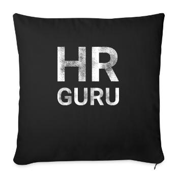 HR Guru - Sofa pillowcase 17,3'' x 17,3'' (45 x 45 cm) - black - Front