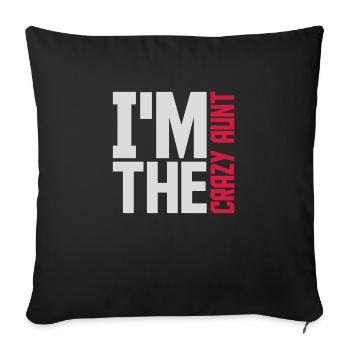 at The Crazy Aunt - Sofa pillowcase 17,3'' x 17,3'' (45 x 45 cm) - black - Front