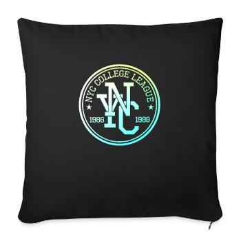 Emblème du joueur de football américain de Fotball américain - Housse de coussin décorative 45 x 45 cm - noir - Devant