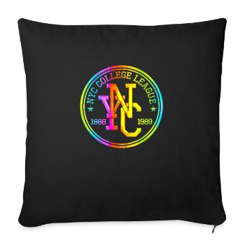 Emblème du joueur de football américain de Fotball américain - Housse de coussin décorative 45 x 45 cm - noir - Devant