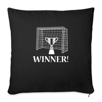 Fußball Soccer - Sofa pillowcase 17,3'' x 17,3'' (45 x 45 cm) - black - Front
