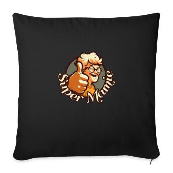 Super Mamie ! - Housse de coussin décorative 45 x 45 cm - noir - Devant