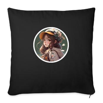 Scout Girl - Sofa pillowcase 17,3'' x 17,3'' (45 x 45 cm) - black - Front