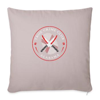 True Crime Club Alabama, Murderino Murder Show - Sofa pillowcase 17,3'' x 17,3'' (45 x 45 cm) - light taupe - Front