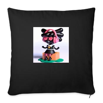 ILLUSTRATION MUSICALE AMUSANTE 5 - Housse de coussin décorative 45 x 45 cm - noir - Devant