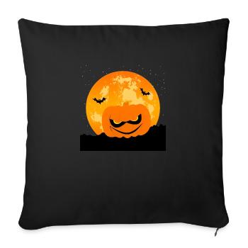 Creepy Pumpkin - Sofa pillowcase 17,3'' x 17,3'' (45 x 45 cm) - black - Front