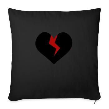 new love - Sofa pillowcase 17,3'' x 17,3'' (45 x 45 cm) - black - Front