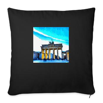 the Brandenburger tor in van gogh style - Sofakissenbezug 45 x 45 cm - Schwarz - Vorne