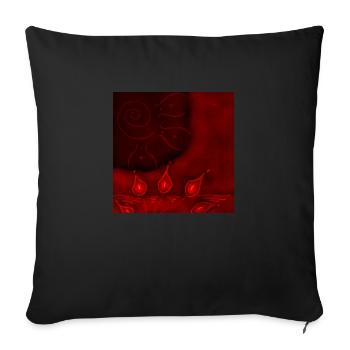 TAG DES ROTEN FELDES - Sofakissenbezug 45 x 45 cm - Schwarz - Vorne