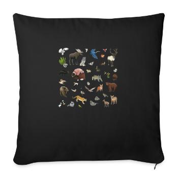 Canada - Sofa pillowcase 17,3'' x 17,3'' (45 x 45 cm) - black - Front