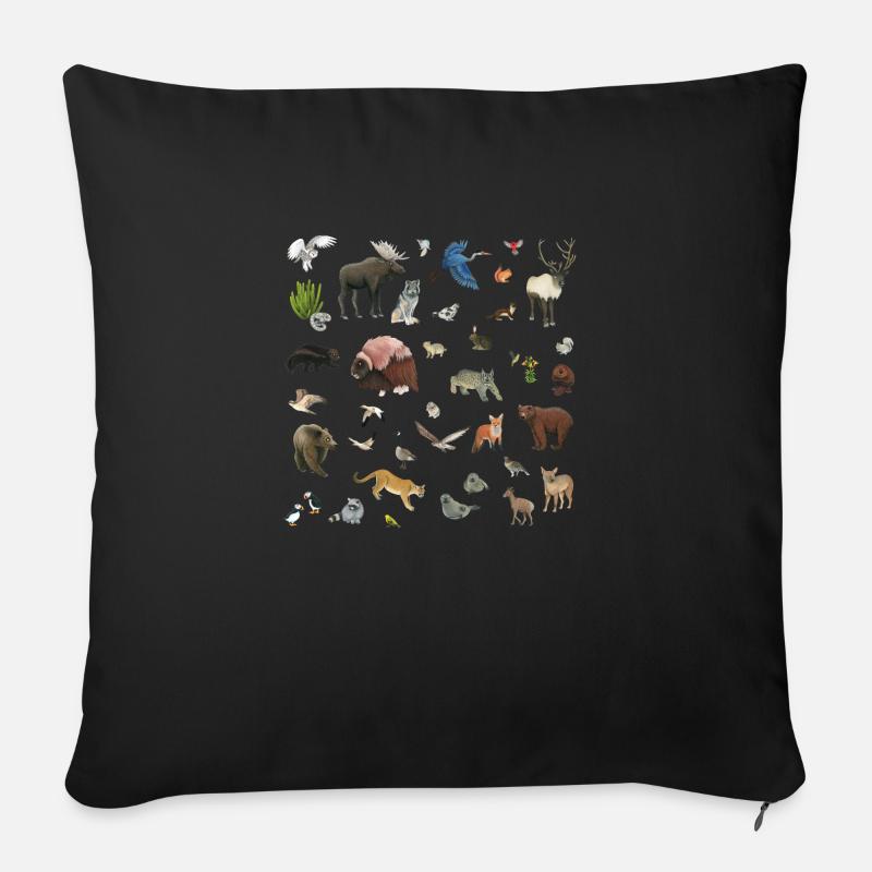 Kanada - Sofakissenbezug 45 x 45 cm - Schwarz