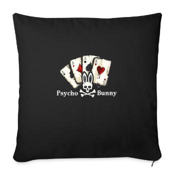 Psycho Rabbit Gambler Funny - Sofa pillowcase 17,3'' x 17,3'' (45 x 45 cm) - black - Front