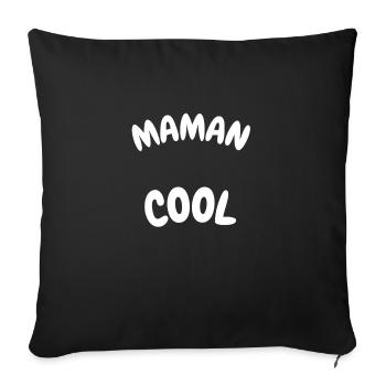 Idée cadeau maman pas cher , idée cadeau maman pas - Housse de coussin décorative 45 x 45 cm - noir - Devant