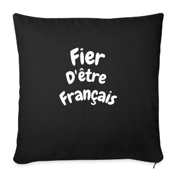 Creation de vetement personnalisé - Housse de coussin décorative 45 x 45 cm - noir - Devant