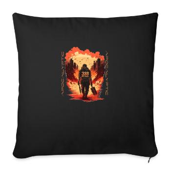 Apocalyptic Soldier | Apokalypse | Fighter - Sofakissenbezug 45 x 45 cm - Schwarz - Vorne
