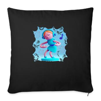 LUSTIGE MUSIK ILLUSTRATION 2 - Sofakissenbezug 45 x 45 cm - Schwarz - Vorne