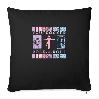 YOU ROCKER FRONTMAN - Sofa pillowcase 17,3'' x 17,3'' (45 x 45 cm) - black - Front