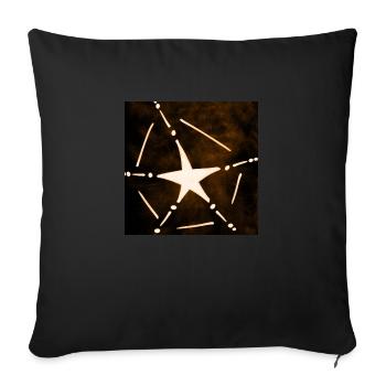 RESURRECTION STAR ORANGE - Sofa pillowcase 17,3'' x 17,3'' (45 x 45 cm) - black - Front