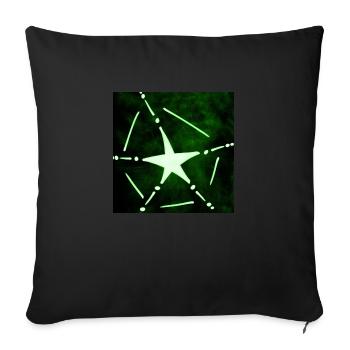 GREEN RESURRECTION STAR - Sofa pillowcase 17,3'' x 17,3'' (45 x 45 cm) - black - Front