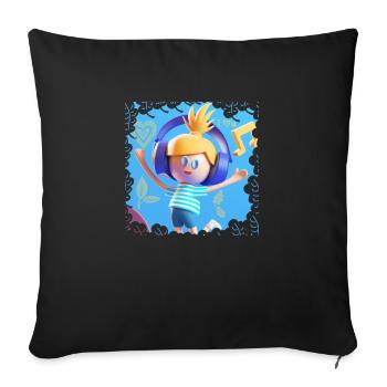 FUNNY MUSIC 3 - Sofa pillowcase 17,3'' x 17,3'' (45 x 45 cm) - black - Front