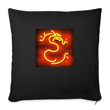 Dragon - Sofa pillowcase 17,3'' x 17,3'' (45 x 45 cm) - black - Front