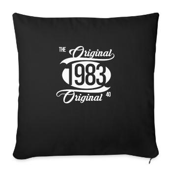 1983 The Original 40 Birthday - Sofa pillowcase 17,3'' x 17,3'' (45 x 45 cm) - black - Front