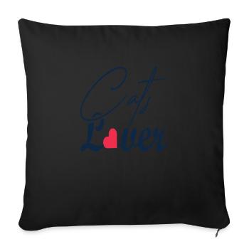 Cats Lover - Sofa pillowcase 17,3'' x 17,3'' (45 x 45 cm) - black - Front