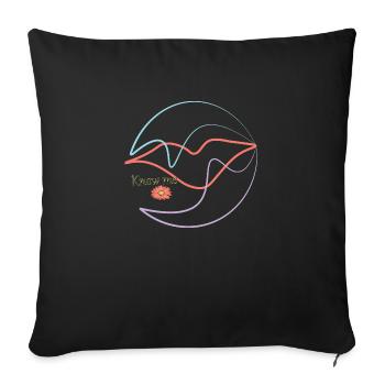 know me - Sofa pillowcase 17,3'' x 17,3'' (45 x 45 cm) - black - Front