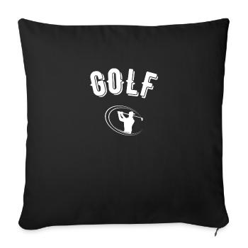 golf - Sofa pillowcase 17,3'' x 17,3'' (45 x 45 cm) - black - Front