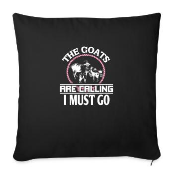 Les GOATS appellent I Must Go Funny Farmer - Housse de coussin décorative 45 x 45 cm - noir - Devant