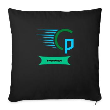 Cp awareness - Sofa pillowcase 17,3'' x 17,3'' (45 x 45 cm) - black - Front