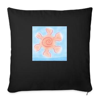 SUN ON THE SEA - Sofa pillowcase 17,3'' x 17,3'' (45 x 45 cm) - black - Front