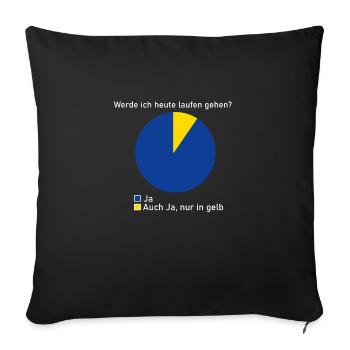 Laufen Sport Geschenk Geschenkidee Sportlich - Sofakissenbezug 45 x 45 cm - Schwarz - Vorne