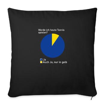Tennis Sport Spielen Geschenk Geschenkidee Break - Sofakissenbezug 45 x 45 cm - Schwarz - Vorne