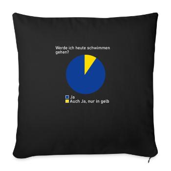 Schwimmen Schwimmer Geschenk Geschenkidee Wasser - Sofakissenbezug 45 x 45 cm - Schwarz - Vorne