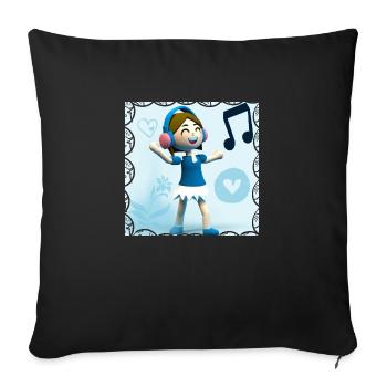 LUSTIGE MUSIK 02 - Sofakissenbezug 45 x 45 cm - Schwarz - Vorne