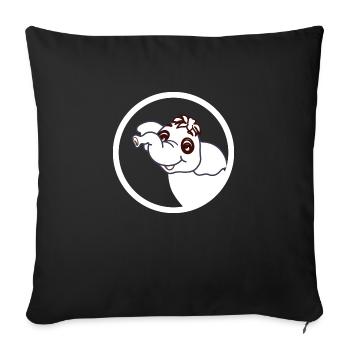 Safari Zoo Animal Safari Zoo - Sofa pillowcase 17,3'' x 17,3'' (45 x 45 cm) - black - Front