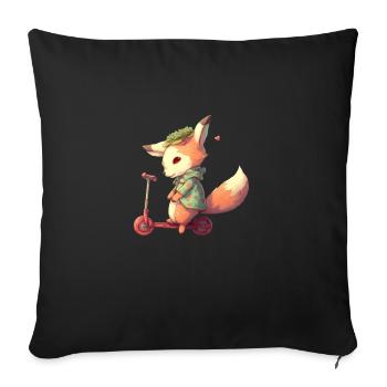 Fox Roller - Sofakissenbezug 45 x 45 cm - Schwarz - Vorne
