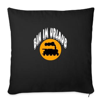 Eisenbahn - Sofakissenbezug 45 x 45 cm - Schwarz - Vorne