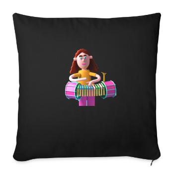 Drôle 8 - Housse de coussin décorative 45 x 45 cm - noir - Devant