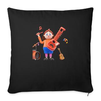 Drôle 13 - Housse de coussin décorative 45 x 45 cm - noir - Devant