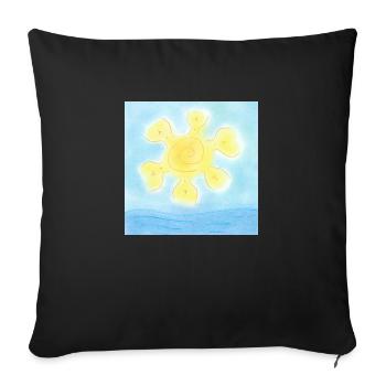 SUNNY OVER THE SEA - Sofa pillowcase 17,3'' x 17,3'' (45 x 45 cm) - black - Front